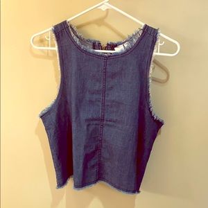Denim detailed boutique top